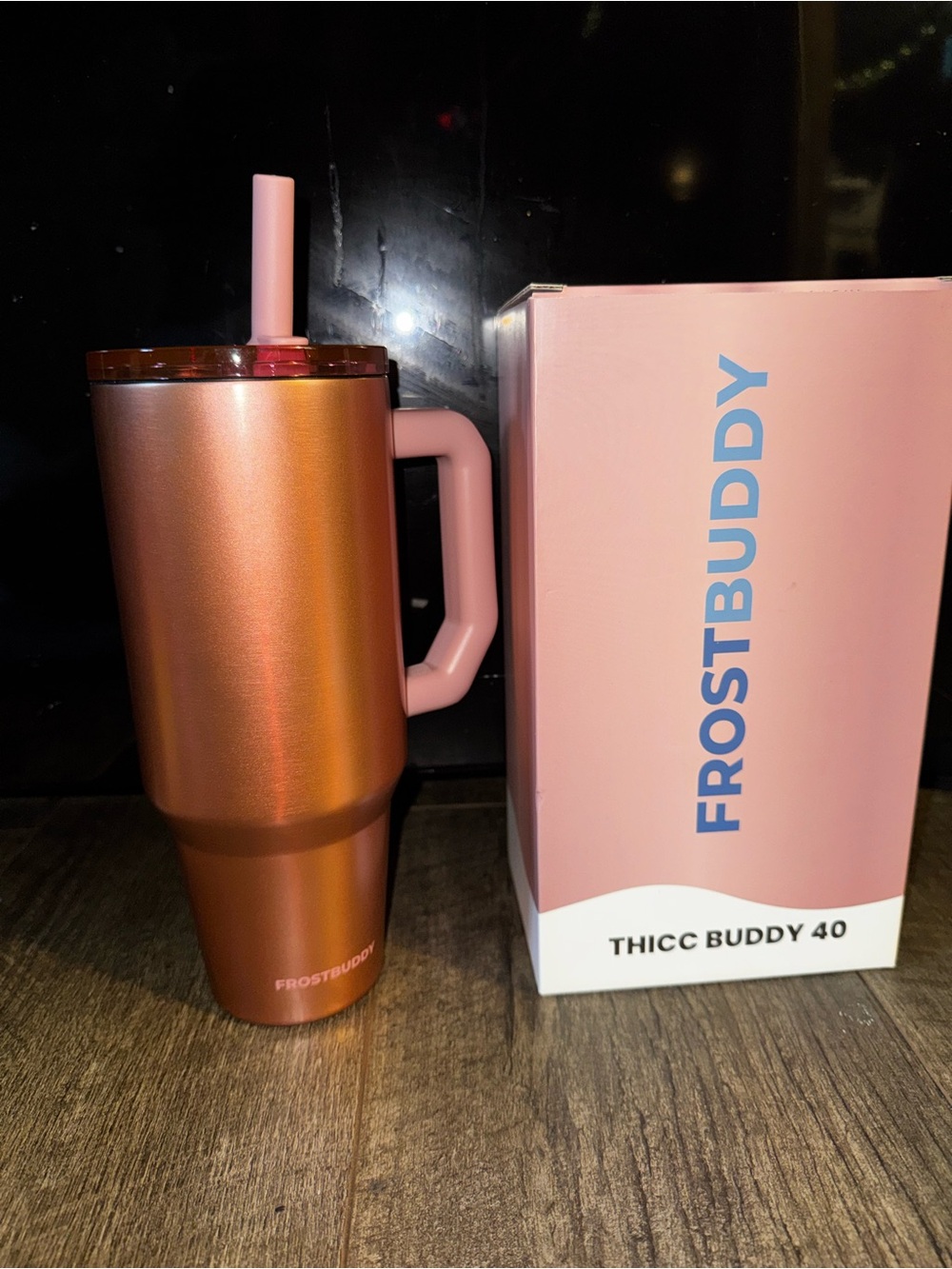 Thicc Buddy 40 Insulated Tumbler - Rose Gold Pink